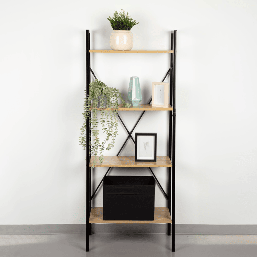 Max Home Estantes de madeira em escada 4 prateleiras máx. 20 kg