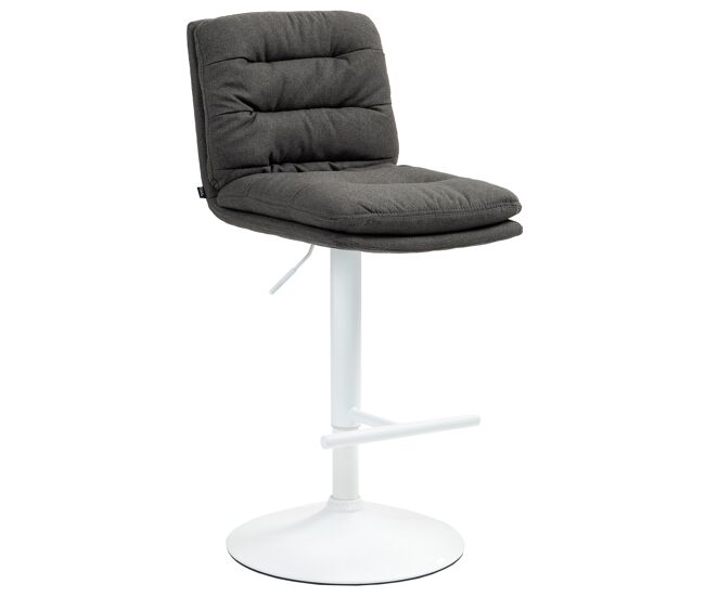 Taburete de bar damar en tela gris oscuro 56x42x94 cm