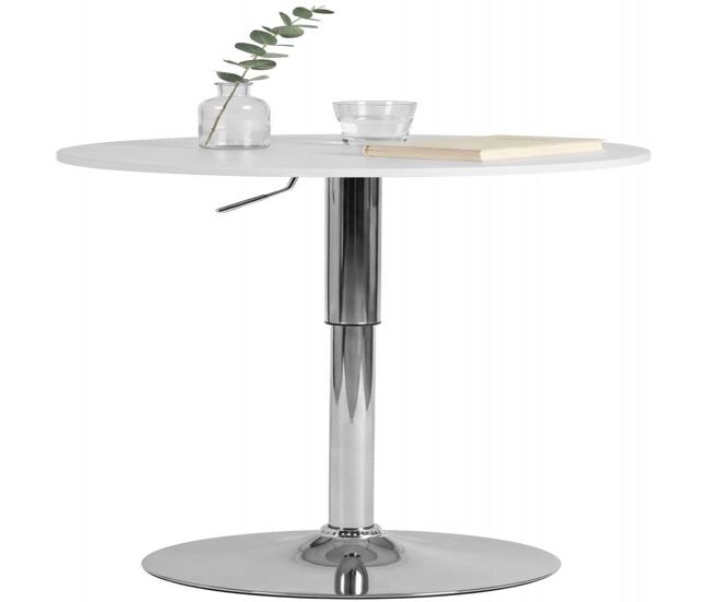 Mesa alta lamoni madera blanco ø 60 cm