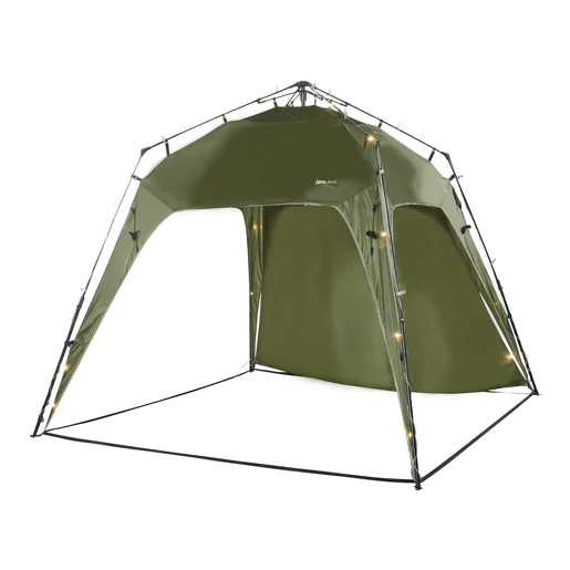 Barendrecht Gazebo de jardim LED com módulo solar 250x250x190 cm - Verde pro.tec