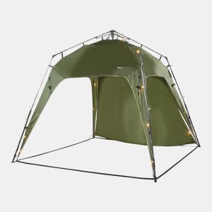 Barendrecht Gazebo de jardim LED com módulo solar 250x250x190 cm - Verde pro.tec