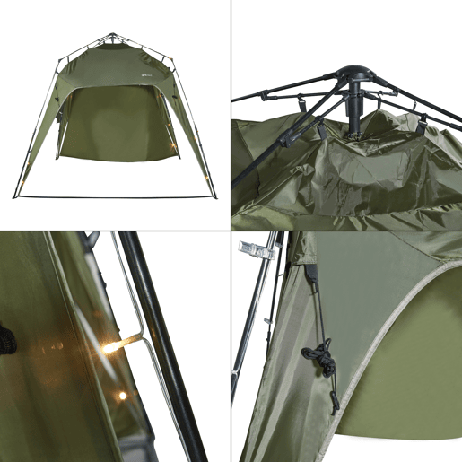 Barendrecht Gazebo de jardim LED com módulo solar 250x250x190 cm - Verde pro.tec