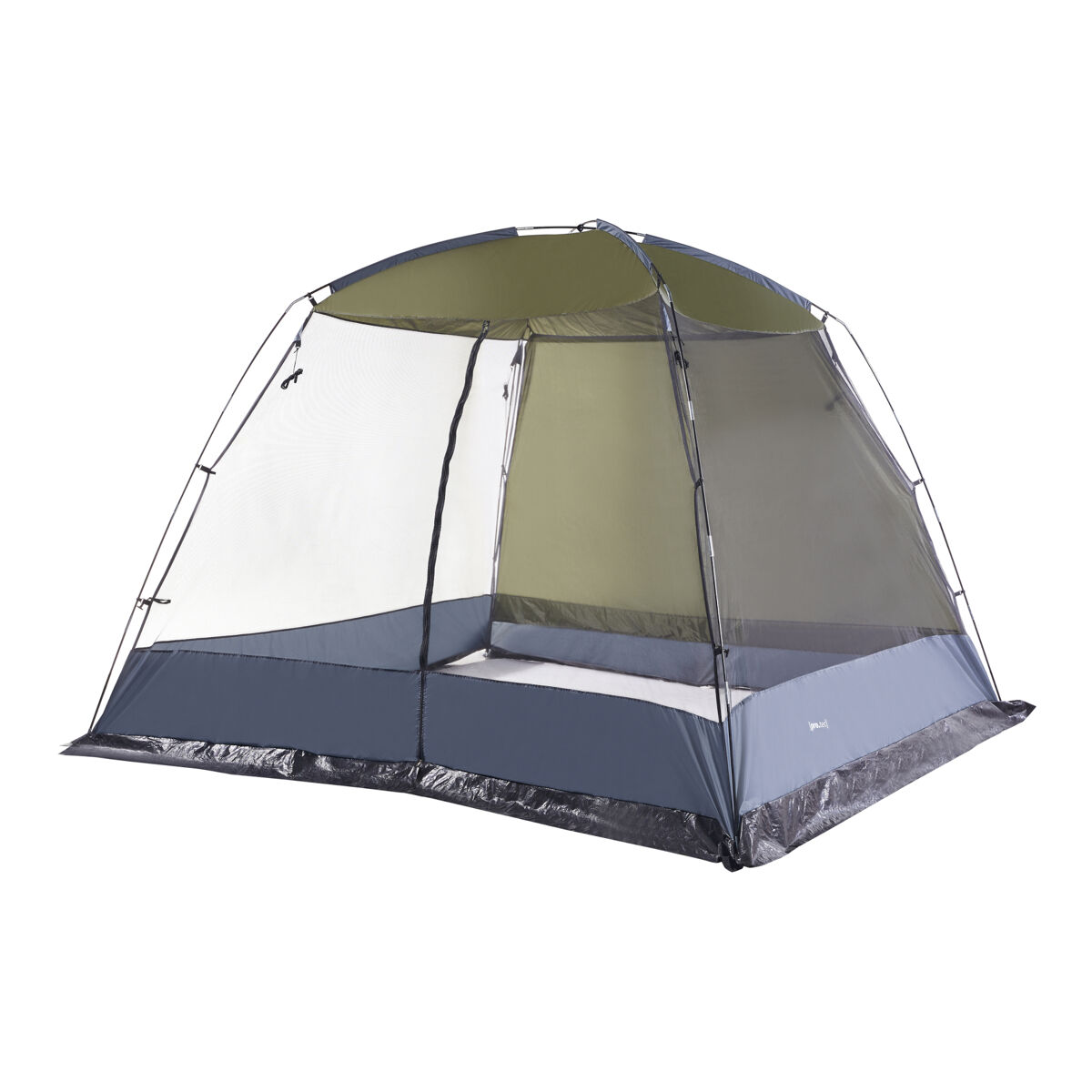 Carpa de jardín beekdaelen poliéster 305x305x213cm - verde/gris [pro.tec]