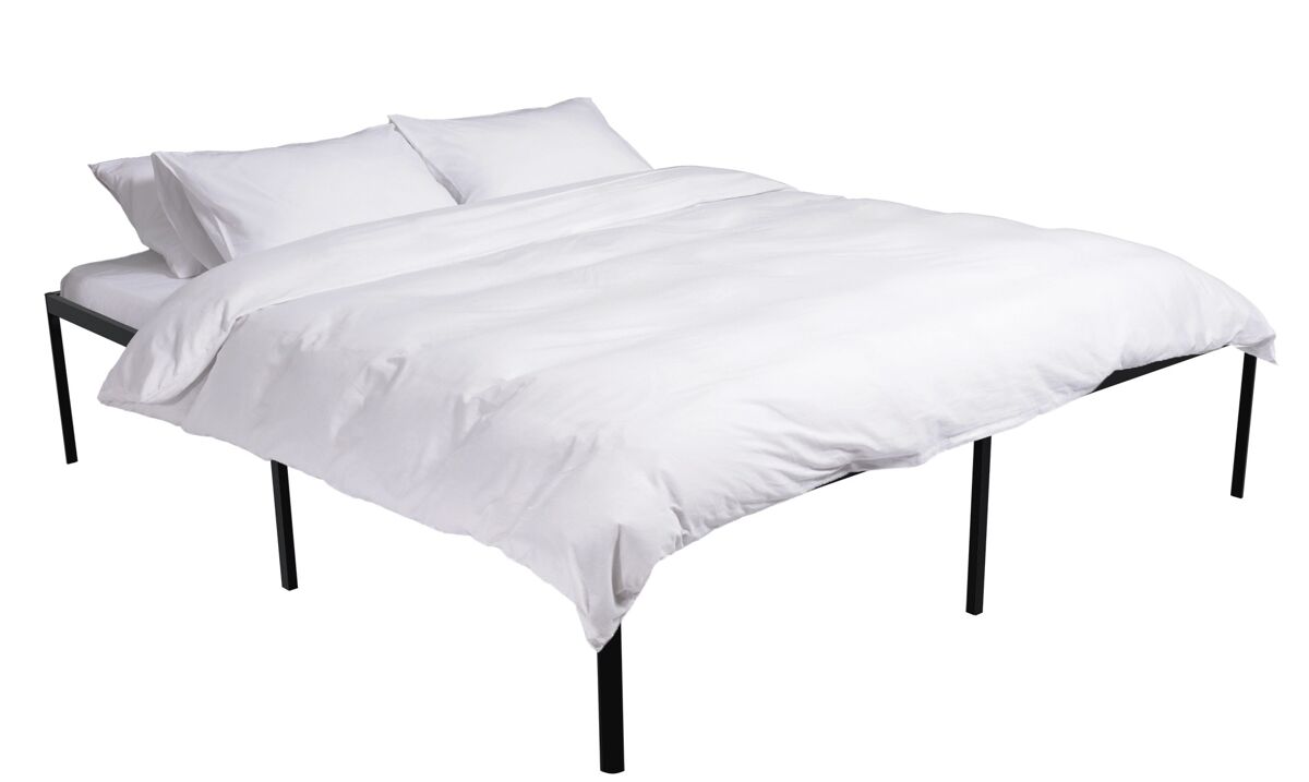 Cama metálica hamlin metal negro 200x200x41 cm
