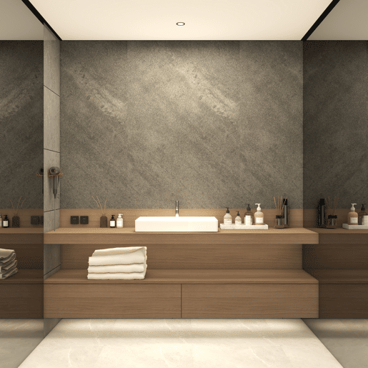 Revestimento de parede Bladel 12 painéis PVC 120x60cm - Pedra cinzenta neu.haus
