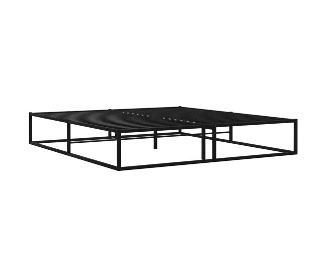 Estructura de cama de metal negra 140x200 cm