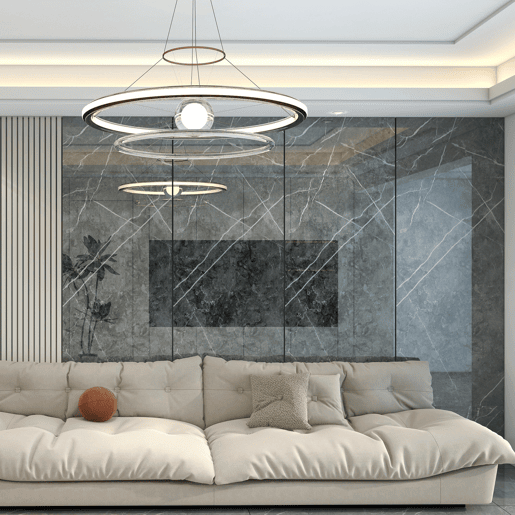 Revestimento de parede Bladel 4 painéis PVC 120x60cm - Diamante cinzento neu.haus