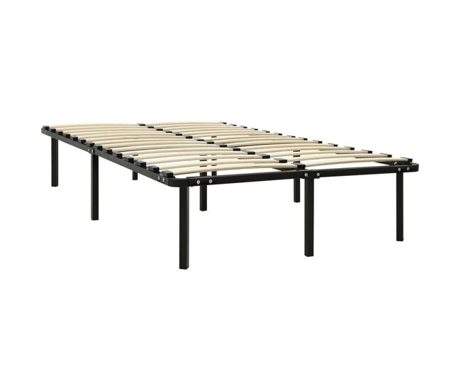 Estructura de cama de metal negra 120x200 cm
