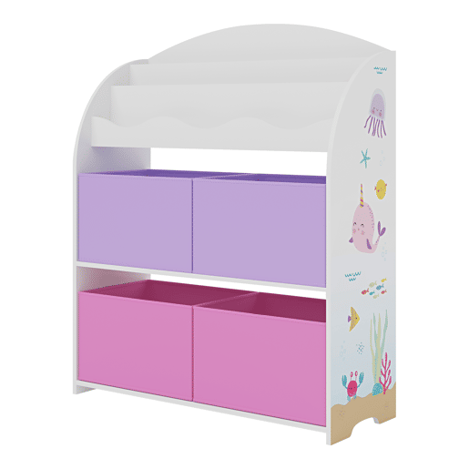 Estante infantil Orust com motivo em aglomerado 98x83x30 cm - Motivo Oceano RoxoRosa en.casa