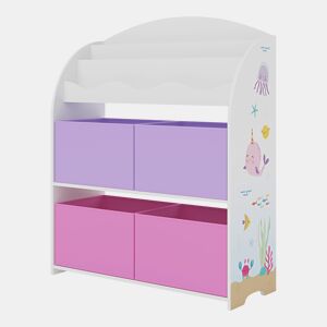 Estante infantil Orust com motivo em aglomerado 98x83x30 cm - Motivo Oceano RoxoRosa en.casa