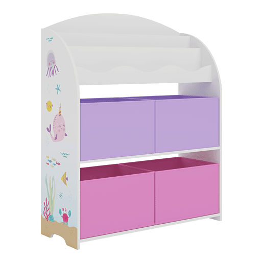Estante infantil Orust com motivo em aglomerado 98x83x30 cm - Motivo Oceano RoxoRosa en.casa