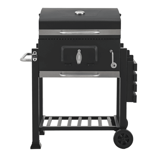 Churrasqueira a carvão Arnad com 3 prateleiras em aço 105x114x48cm - Preto casa.pro