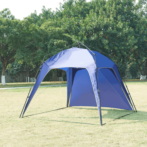 Barendrecht Gazebo de jardim LED com módulo solar 250x250x190 cm - Azul pro.tec