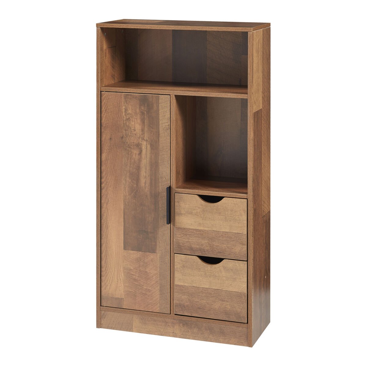 Mueble de baño auxiliar namsskogan con compartimentos 100x50x25cm - efecto nogal [en.casa]