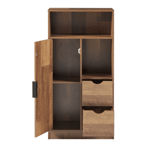 Móvel de casa de banho Namsskogan com compartimentos 100x50x25cm - Efeito nogueira en.casa Móvel de casa de banho Namsskogan com compartimentos 100x50x25cm - Efeito nogueira en.casa