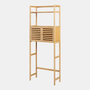 Móvel de casa de banho alto sobre a sanita 158x60x26 cm - Bambu en.casa