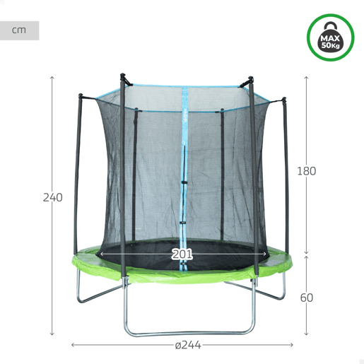 Aktive Trampolim infantil ao ar livre Ø244 cm