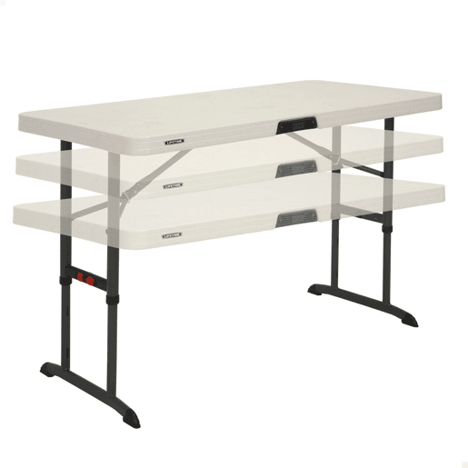 Mesa dobrável ajustável em altura Lifetime 122x61x61-86 cm