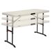 Mesa plegable ajustable en altura Lifetime 122x61 Mesa plegable ajustable en altura Lifetime 122x61 Crema