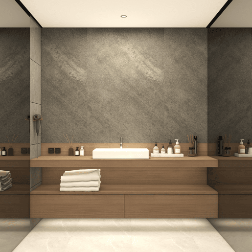 Revestimento de parede Bladel 8 painéis PVC 120x60cm - Pedra cinzenta neu.haus