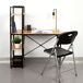 Max Home Escritorio con estantería madera y acero 120x64 Max Home Escritorio con estantería madera y acero 120x64 Negro/ Madera