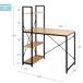 Max Home Escritorio con estantería madera y acero 120x64 Max Home Escritorio con estantería madera y acero 120x64 Negro/ Madera