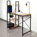 Max Home Escritorio con estantería madera y acero 120x64 Max Home Escritorio con estantería madera y acero 120x64 Negro/ Madera