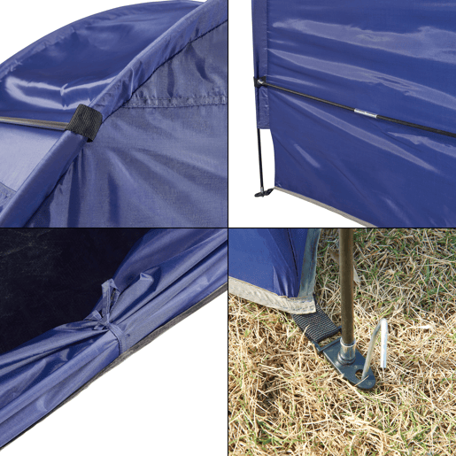 Tenda Bergendal portátil para 2 bicicletas 198x84x160cm - Azul pro.tec