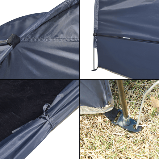 Tenda Bergendal portátil para 2 bicicletas 198x84x160cm - Cinzento pro.tec