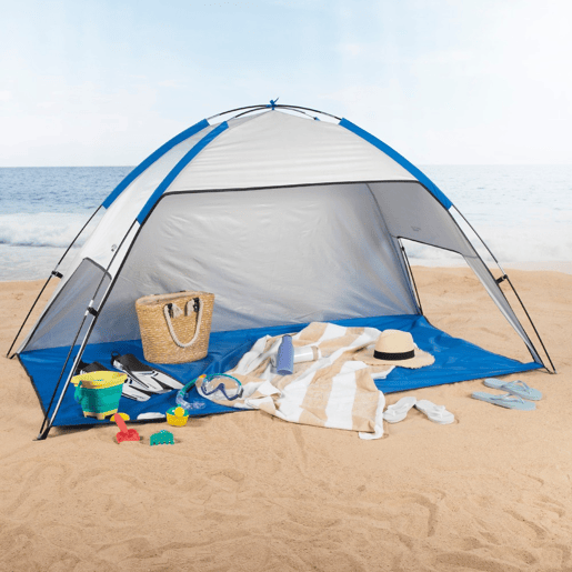 Aktive Tenda corta-vento de praia para 2 pessoas UV50 cjanelas e chão