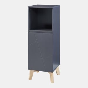 Móvel de casa de banho Porta decorativa Overath MDF 86x30x30cm - Cinza e Madeira en.casa