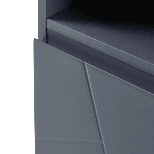 Móvel de casa de banho Porta decorativa Overath MDF 86x30x30cm - Cinza e Madeira en.casa