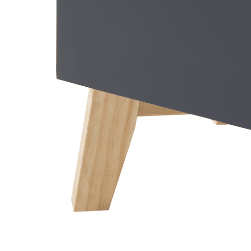 Móvel de casa de banho Porta decorativa Overath MDF 86x30x30cm - Cinza e Madeira en.casa