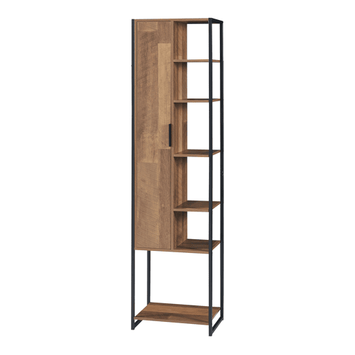 Armário alto Namsskogan com porta 165x42,5x30cm - Efeito nogueira en.casa