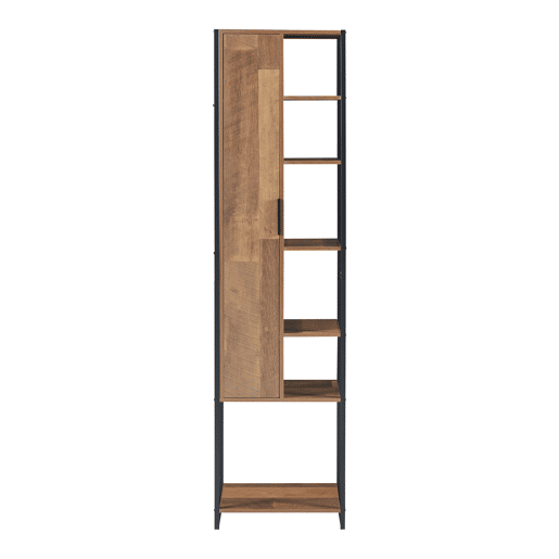 Armário alto Namsskogan com porta 165x42,5x30cm - Efeito nogueira en.casa