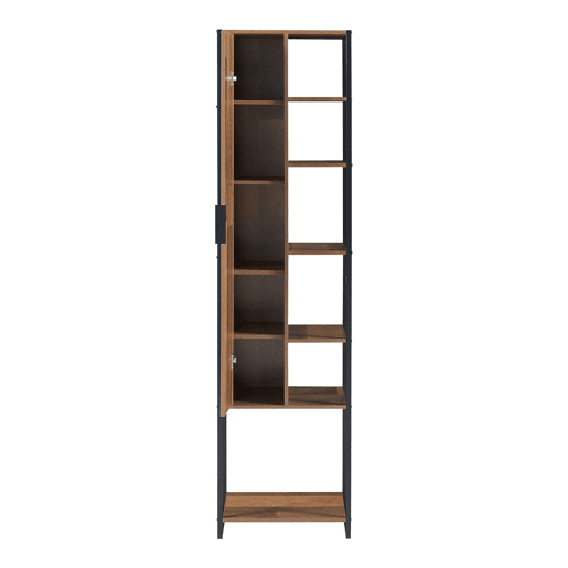 Armário alto Namsskogan com porta 165x42,5x30cm - Efeito nogueira en.casa