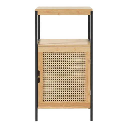 Móvel de casa de banho Tervola MDF bambu 80x40x35cm - PretoNatural en.casa