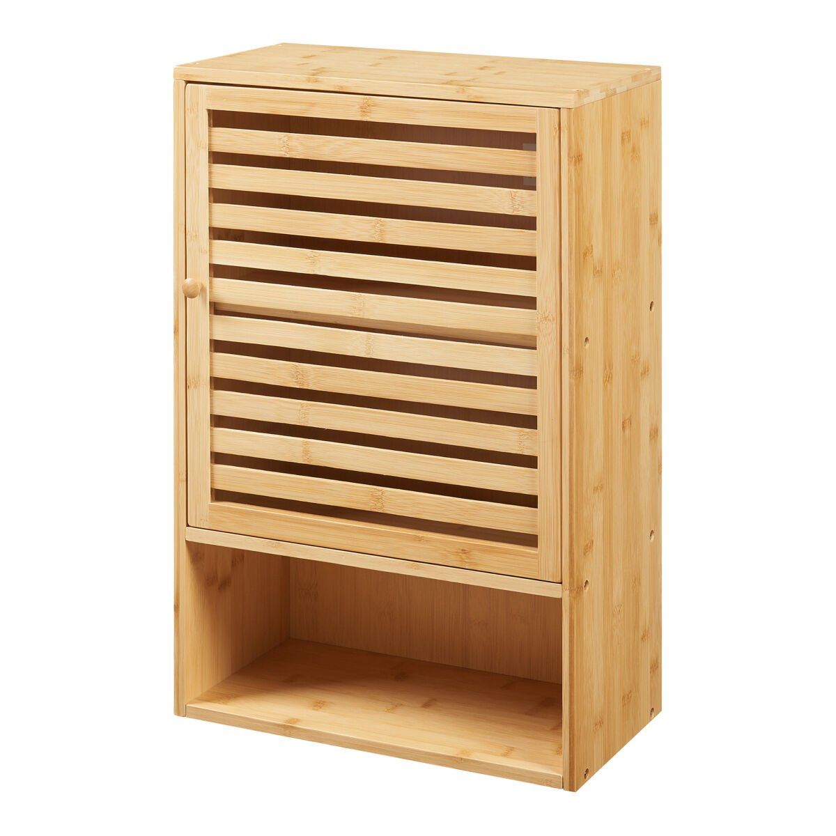 Mueble de pared para baño gjesdal bambú 60x40x20cm - natural [en.casa]