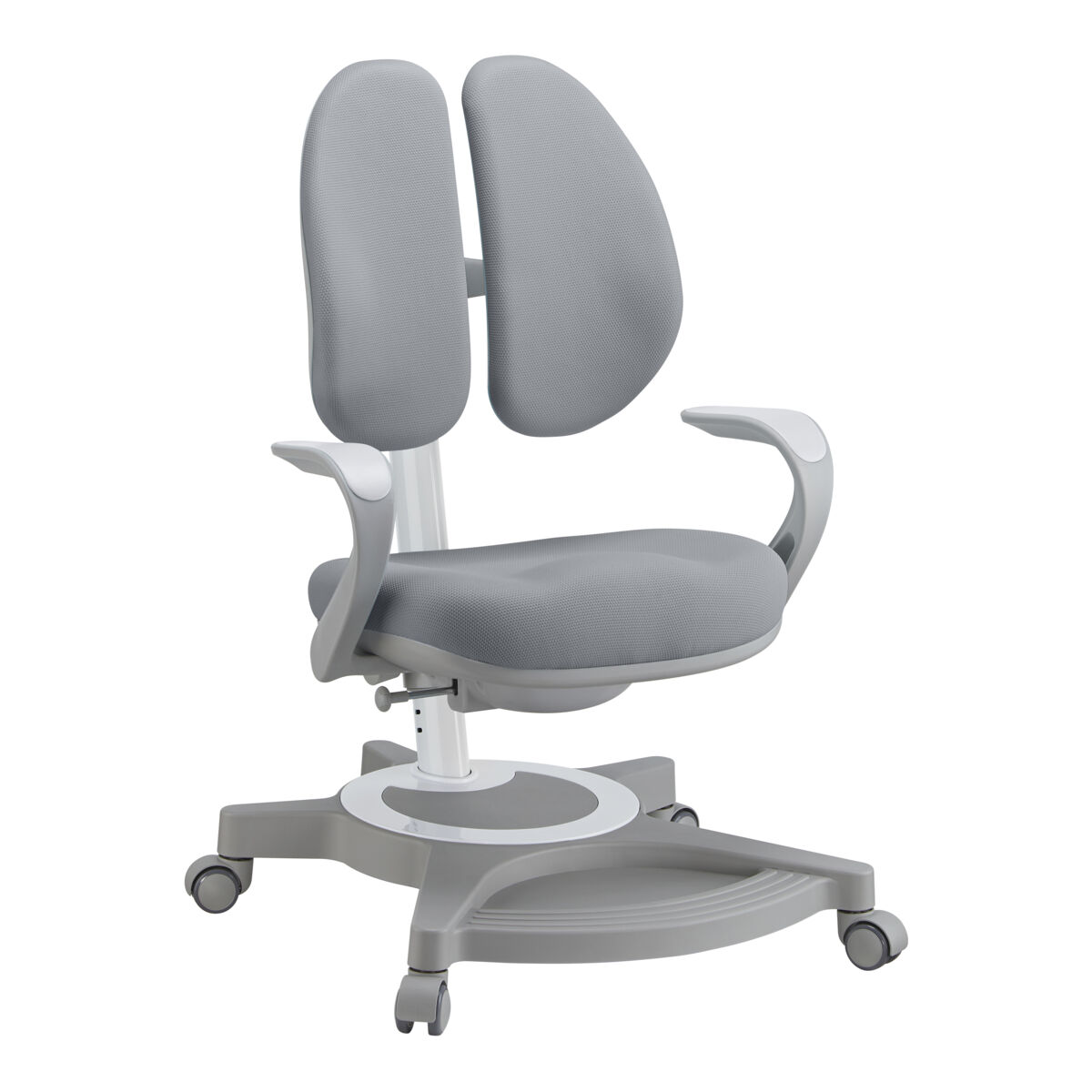 Silla de escritorio infantil partille ajustable en altura metal plástico - gris [en.casa]