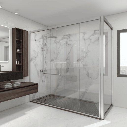 Revestimento de parede Bladel 12 painéis PVC 120x60cm - Mármore Branco neu.haus