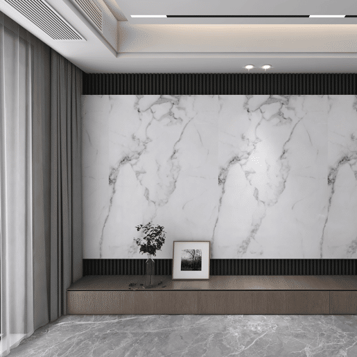 Revestimento de parede Bladel 12 painéis PVC 120x60cm - Mármore Branco neu.haus