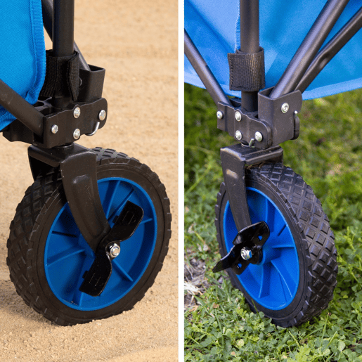 Aktive Carrinho de praia dobrável azul crodas 360º