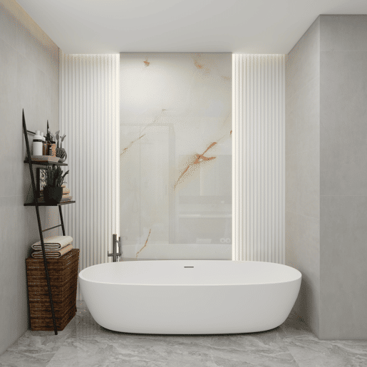 Revestimento de parede Bladel 16 painéis PVC 120x60cm - Mármore Jade neu.haus
