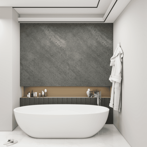 Revestimento de parede Bladel 4 painéis PVC 120x60cm - Pedra cinzenta neu.haus