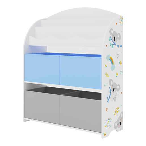 Estante infantil Orust com motivo em aglomerado 98x83x30 cm - Motivo Koala cinzentoazul en.casa