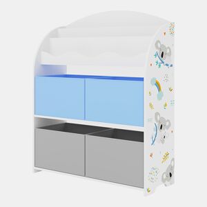 Estante infantil Orust com motivo em aglomerado 98x83x30 cm - Motivo Koala cinzentoazul en.casa