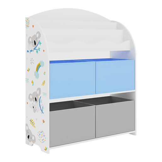 Estante infantil Orust com motivo em aglomerado 98x83x30 cm - Motivo Koala cinzentoazul en.casa