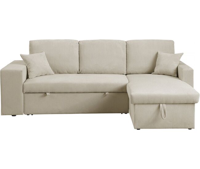 Sofá esquinero convertible/reversible de pana