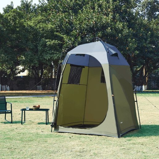Tenda de duche Ayas tenda de campismo dobrável 150x150x200 cm - VerdeCinza pro.tec