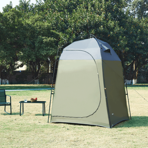Tenda de duche Ayas tenda de campismo dobrável 150x150x200 cm - VerdeCinza pro.tec